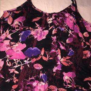 Black and pink floral Apt.9 tank top